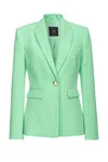 Pinko Peak-lapel Single-breasted Blazer In Green