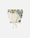 Pinko Printed Blouse In Multicolour - Yellow/pale Blue