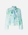 Pinko Light Blouse In Pleated Floral Crepon