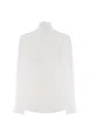 Pinko Georgette Verdeca Blouse In Bianco