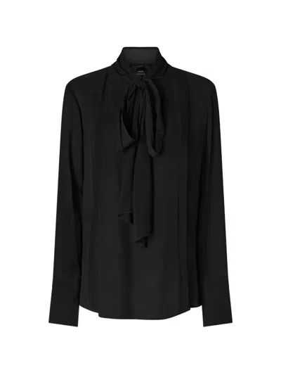 Pinko Blouse With Sash Collar In Black