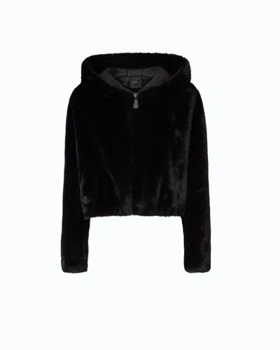Pinko - Blouson Cropped En Fourrure Synthétique - Xs In Black