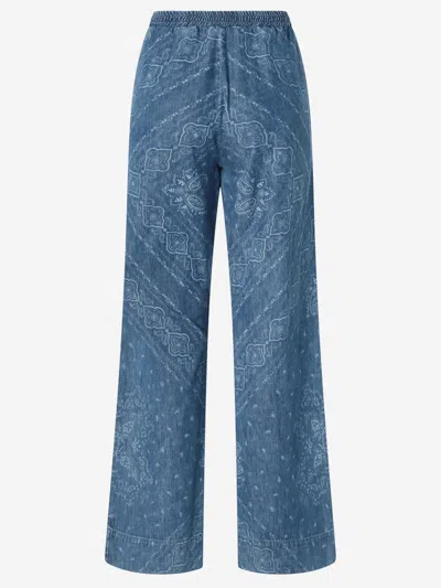 Pinko Blue Bandana-print Jeans