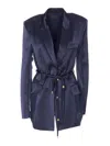 Pinko Blue Carillon Jacket With Buttons Closure In Blue