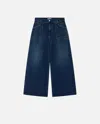 Pinko Blue Denim Baggy Jeans In Medium Dark Vintage Wash