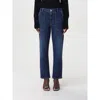 Pinko Blue Denim Straight-leg Jeans In Blue