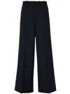 Pinko Blue Flared Wool Blend Benedetti Pants In Blue