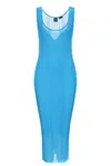 Pinko Blue Midi Dress In Blue