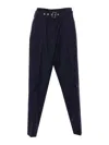 Pinko Grey 'piove' Trousers With Belt And Pockets In Blue