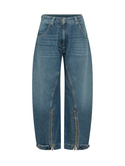 Pinko Blue Relaxed High Rise Jeans