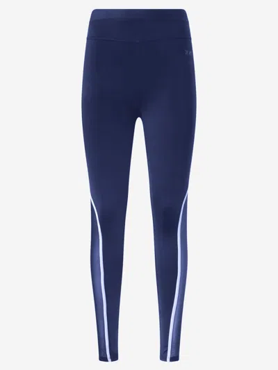 PINKO BLUE SIDE-STRIPE LEGGINGS
