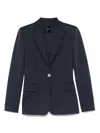 Pinko Tailored Blue Blazer With Single-button Closure