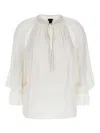 Pinko Layered Sheer Fabric Top With Tassel Detail
