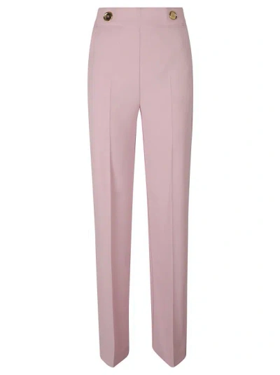 Pinko Blush Pink Crepe Wide-leg Trouser