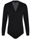 Pinko Collarino Body In Light Wool In Black