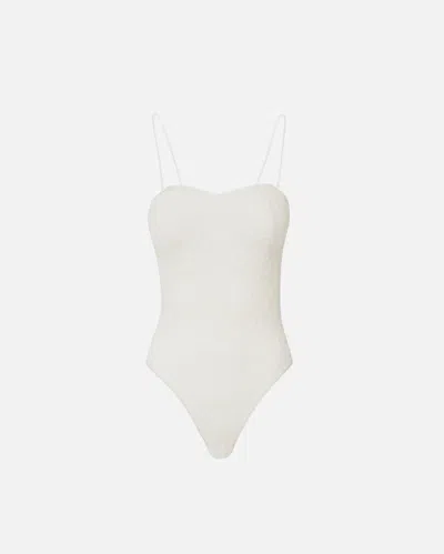 PINKO BODYSUIT WITH THIN LACE SHOULDER STRAPS