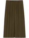 Pinko Long Skirt With Pleating In Brown