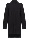 Pinko Logo-embroidered Knitted Dress In Black  