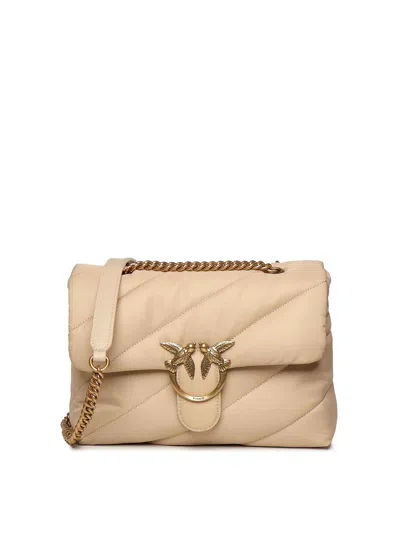 PINKO LOVE BAG QUILTED FABRIC SHOULDER BAG