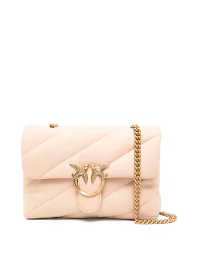 Pinko Classic Lovebag Puff Maxi Quilt In Beige