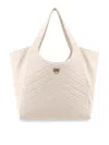 Pinko Puzzle-quilted Leather Shopper Bag With Logo Plate