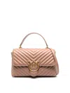 Pinko Classic Lady Love Bag Puff Chevron In Beige