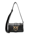 Pinko Soft Mini Love Bag Leather Shoulder Bag In Dorado