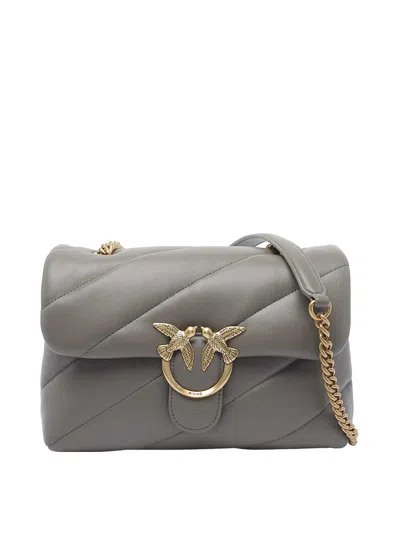 Pinko Love Puff Classic Crossbody Bag In Gray