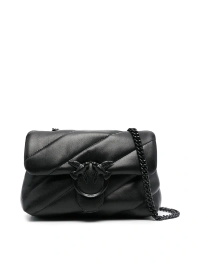 Pinko Mini Love Puff Bag Black Quilted Flap Chain