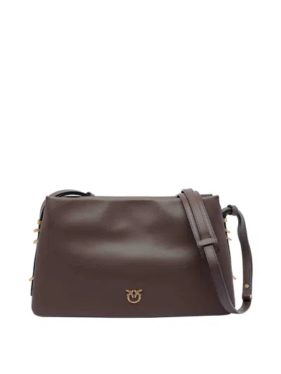 Pinko Triplet Crossbody Bag In Brown