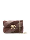 Pinko Classic `love` Bag Puff Maxi Quilt In Brown