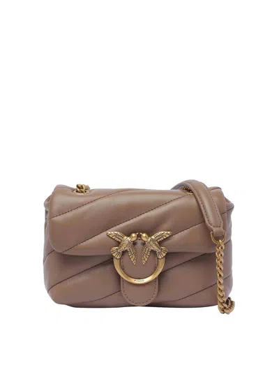 Pinko Love Baby Puff Crossbody Bag In Brown