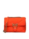Pinko Love Puff Quilted Crossbody Bag In Orange