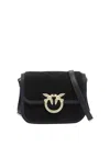 Pinko Suede Mini Love Bag Box Shoulder Bag In Black