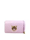 Pinko Classic Click V-quilted Shoulder Bag In Púrpura
