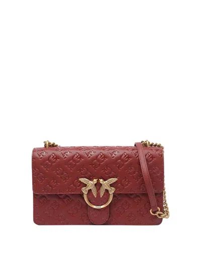 Pinko Bordeaux Love One Classic Crossbody Bag