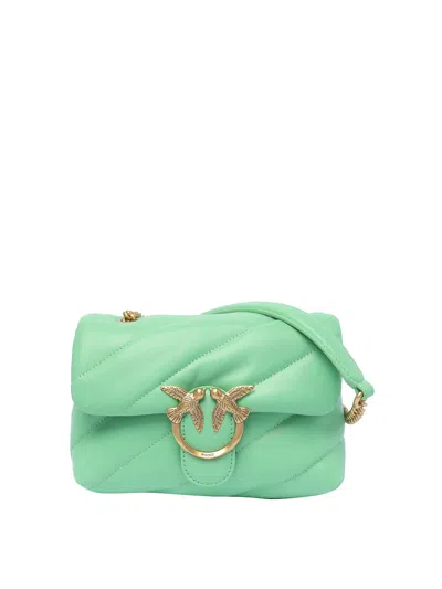 Pinko Mini Love Puff Crossbody Bag In Green