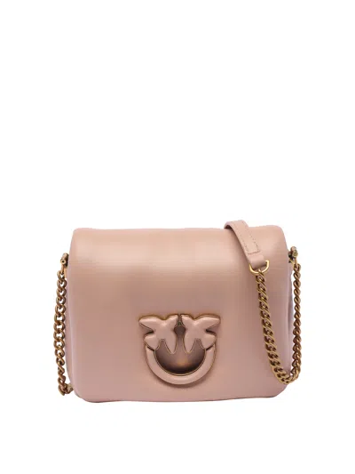Pinko Baby Love Click Puff Crossbody Bag In Nude & Neutrals