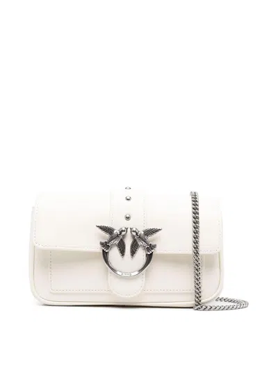 Pinko Love Birds Shoulder Bag In White