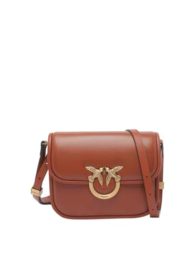 Pinko Brown Love Shoulder Bag