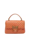 Pinko Lady Love Puffer Mini Handbag In Orange