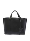 Pinko Medium Shopper Bag In Black