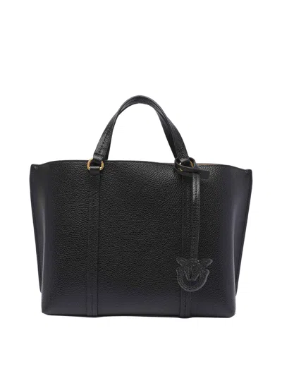 Pinko Medium Shopper Bag In Black