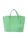 Pinko Classic Carrie Shopper In Green