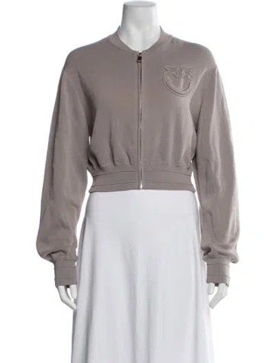 Pre-owned Pinko Bomber Jacket In Gray
