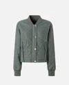 Pinko Quilted Embellished Bomber Jacket In Green