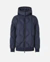 Pinko Padded Bomber Jacket With Hood In Blue