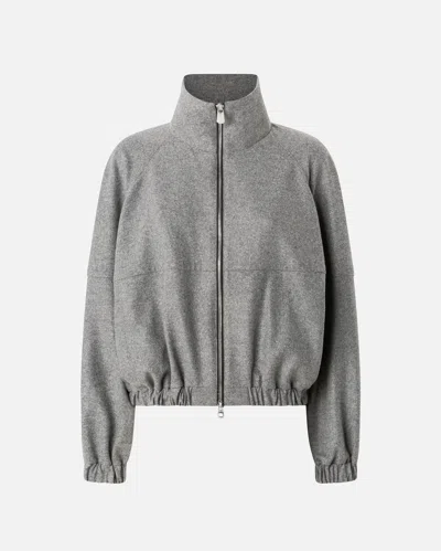 PINKO WOOL-BLEND BOMBER JACKET WITH ZIP