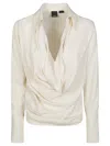 Pinko Bonadea Blusa Sc V ml In Bianco