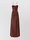 Pinko Plissé Maxi Dress
